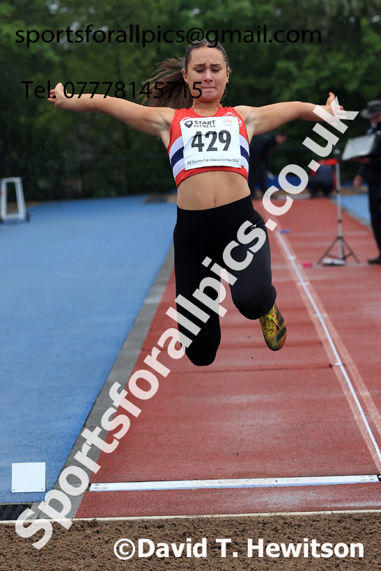 Long Jump, 2026 North Eastern Track and Field Champs, Shildon, County Durham. Photo: David T. Hewitson/Sports for All Pics